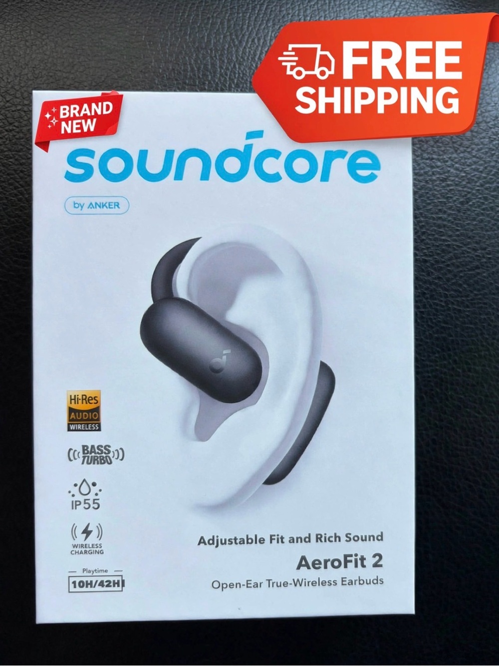 Anker Soundcore AeroFit 2 Open-Ear Earbuds - Black